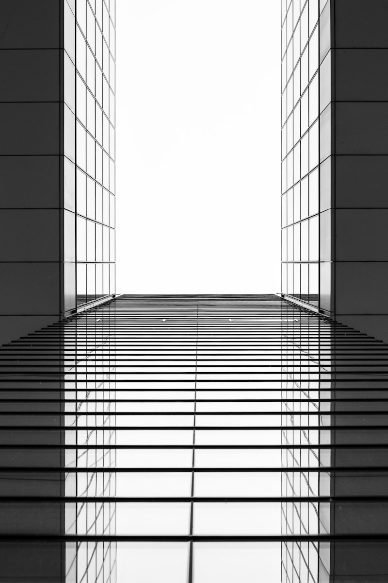 gray and black building mirror